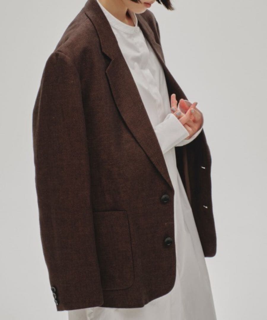 TODAYFUL / Boyfriend Linen Jacket 36 チョコ