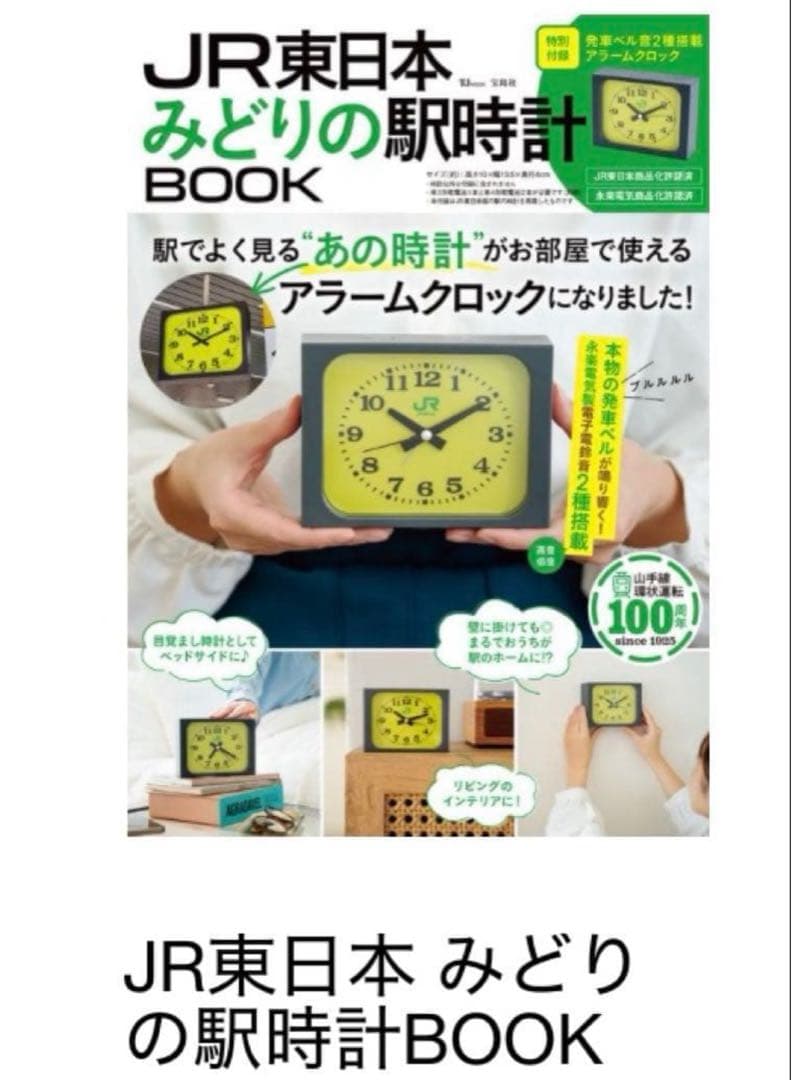 【新品1冊】JR東日本 みどりの駅時計 アラームクロック　ムック本