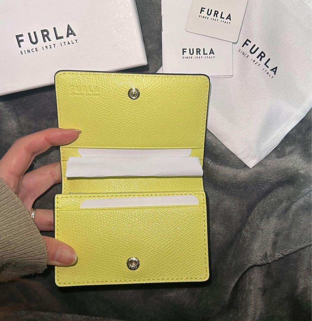 FURLA ホワイトレザー名刺入れ新品未使用