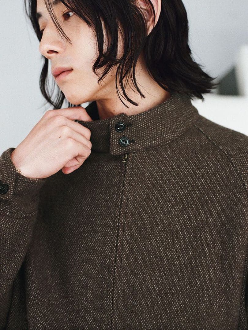 ジャケット・アウター LIDNM Alpaca Tweed Harrington Jacket