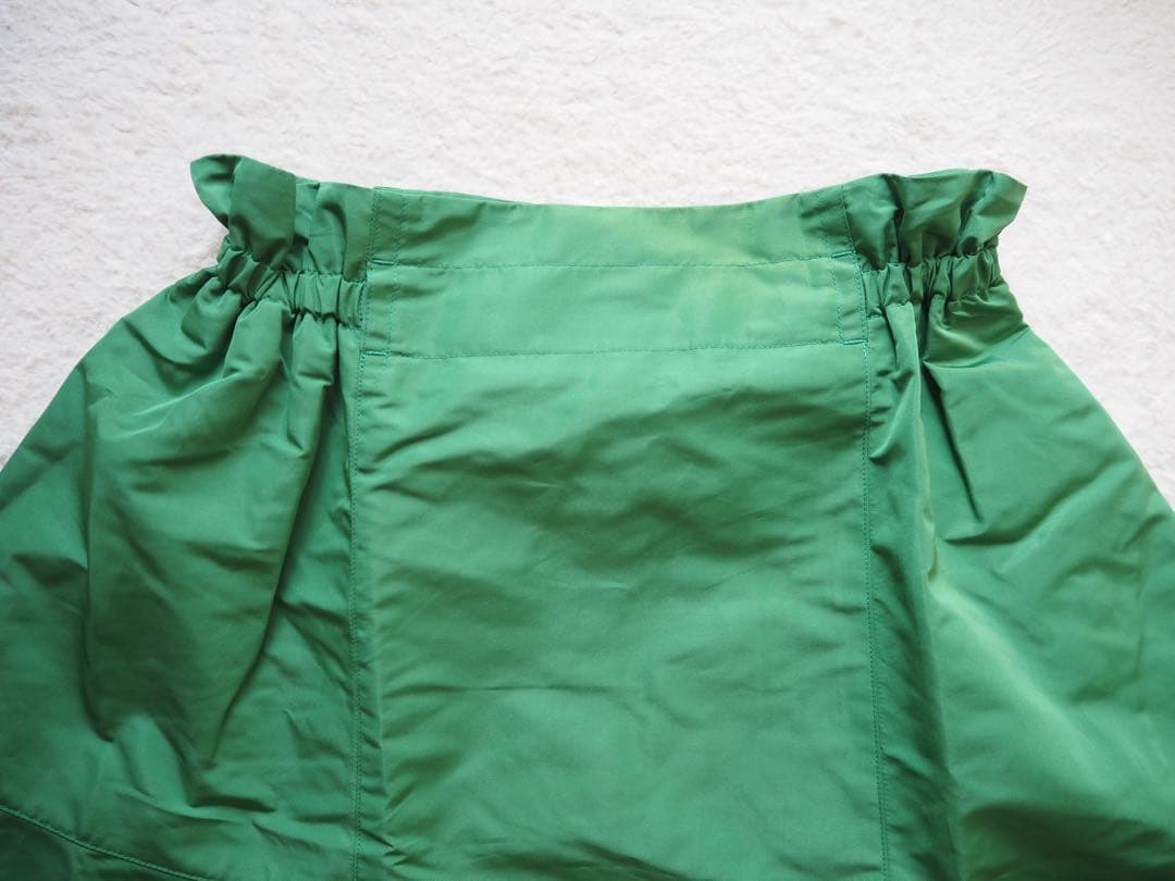 極美品✨ Drawer ドゥロワー ロングスカート ギャザー フレア リボン 緑