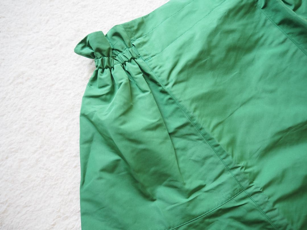 極美品✨ Drawer ドゥロワー ロングスカート ギャザー フレア リボン 緑