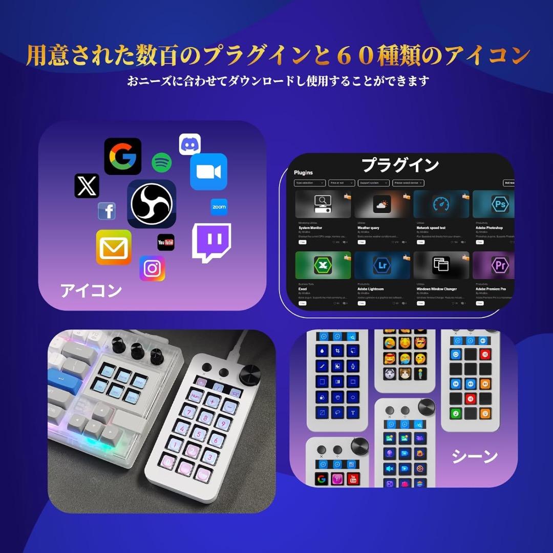 ストリームコントローラー ActionRing 左手デバイス マクロキー15個