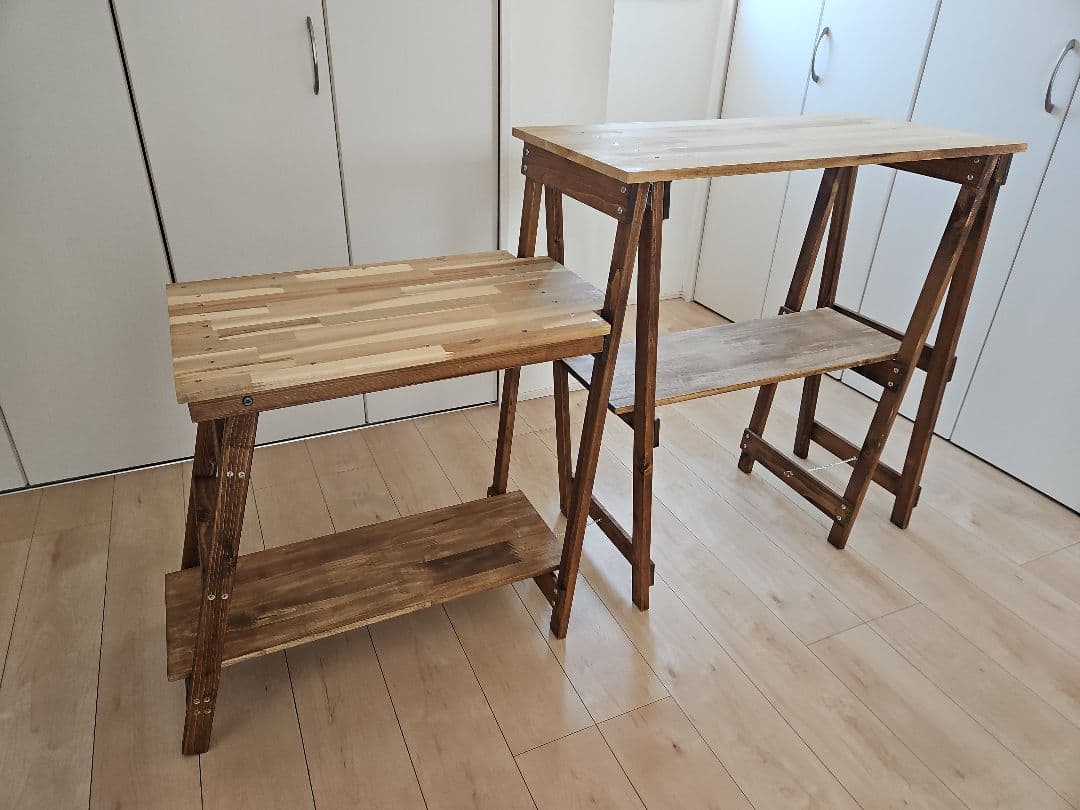 キッチンテーブル自作品【アカシア集成材】