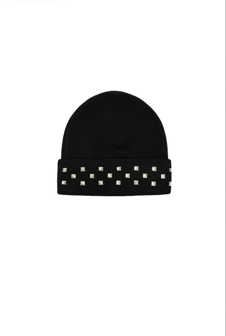 帽子 EMOTIONAL STUDDED BEANIE BLACK
