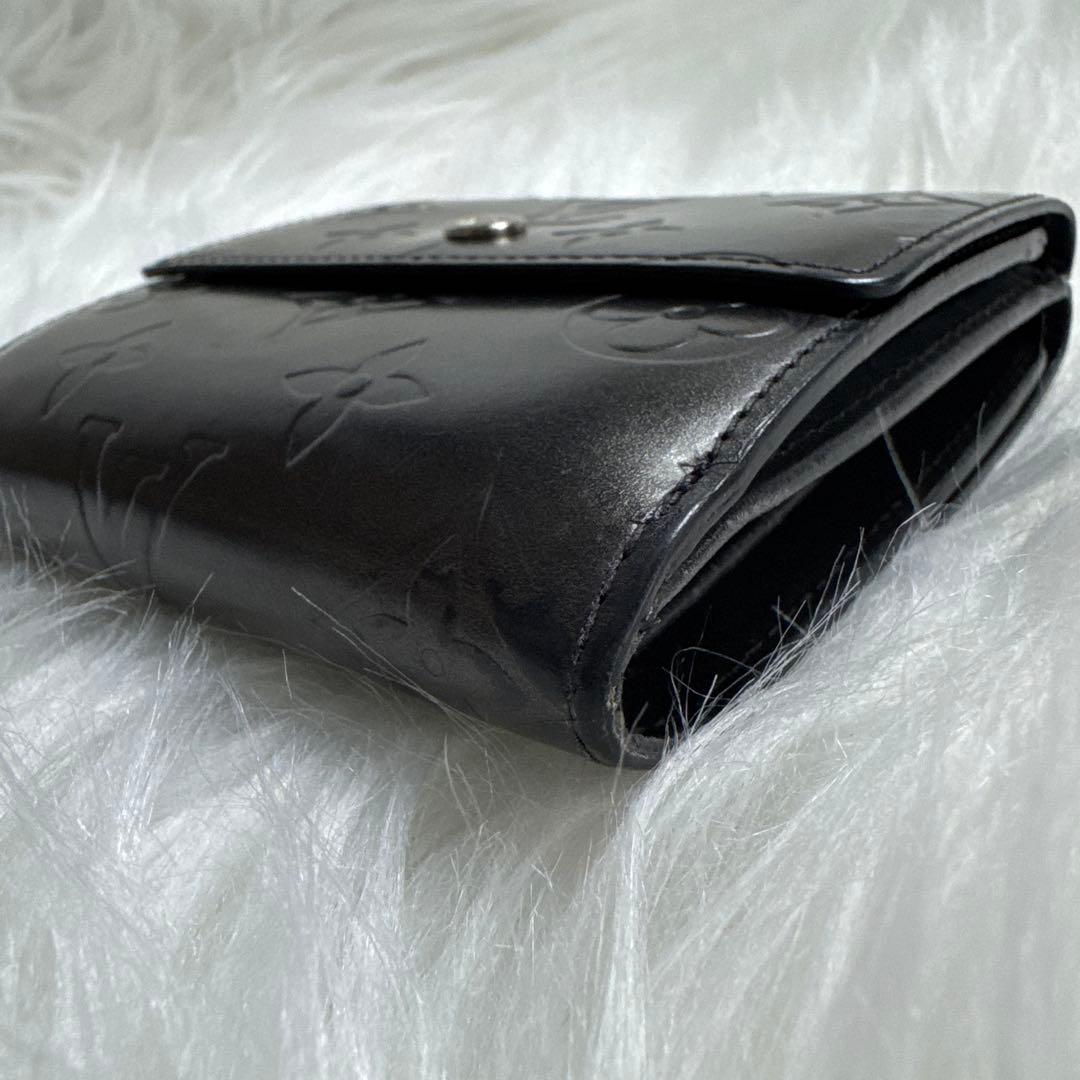 あさひ様Louis Vuitton モノグラム 二つ折り財布 黒 グラセ