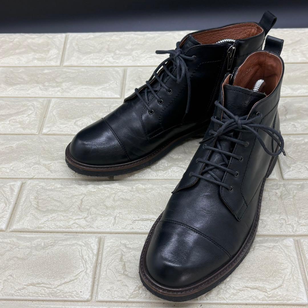 【美品】マーガレットハウエルアイデア レースアップブーツ 23.5 サイドジップ