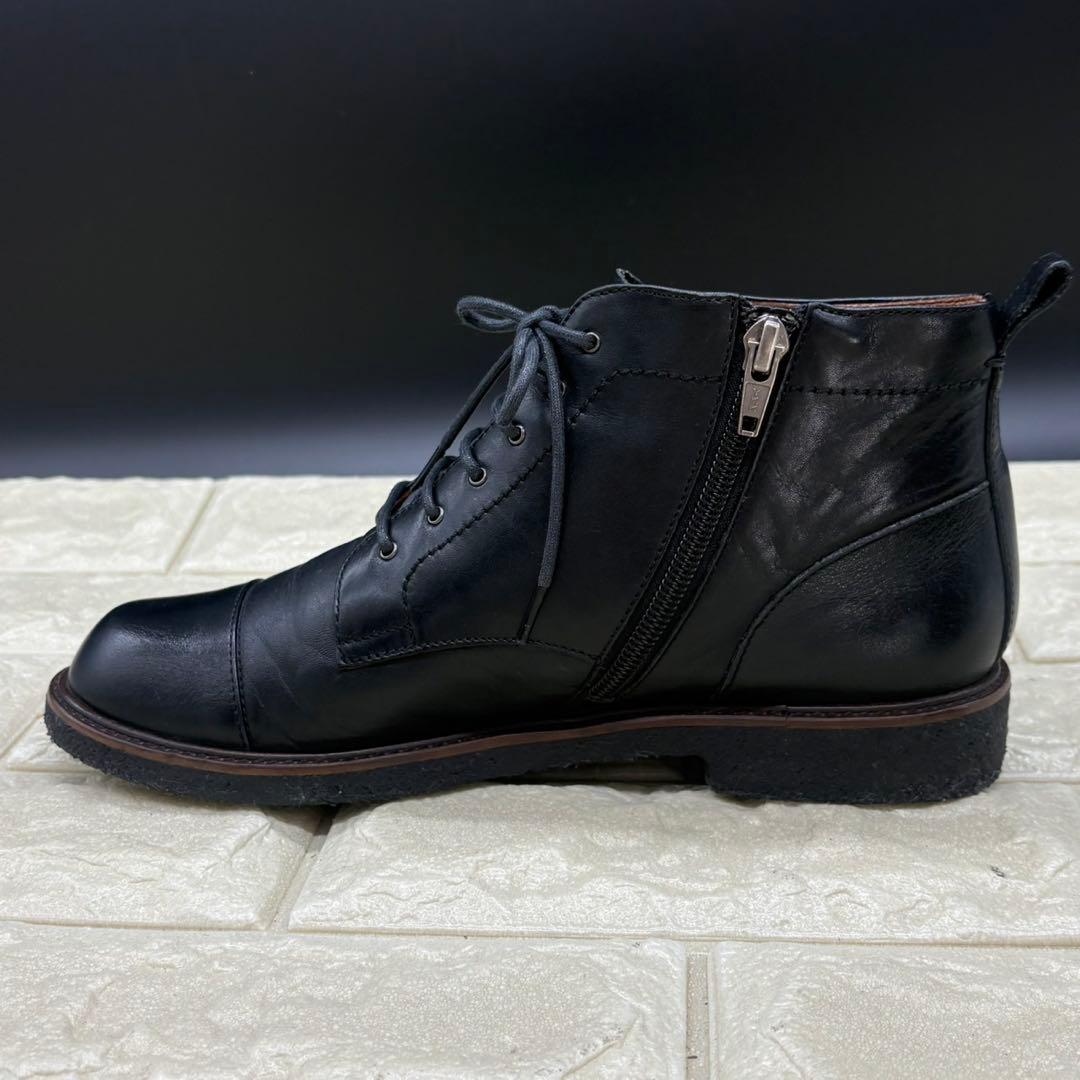 【美品】マーガレットハウエルアイデア レースアップブーツ 23.5 サイドジップ