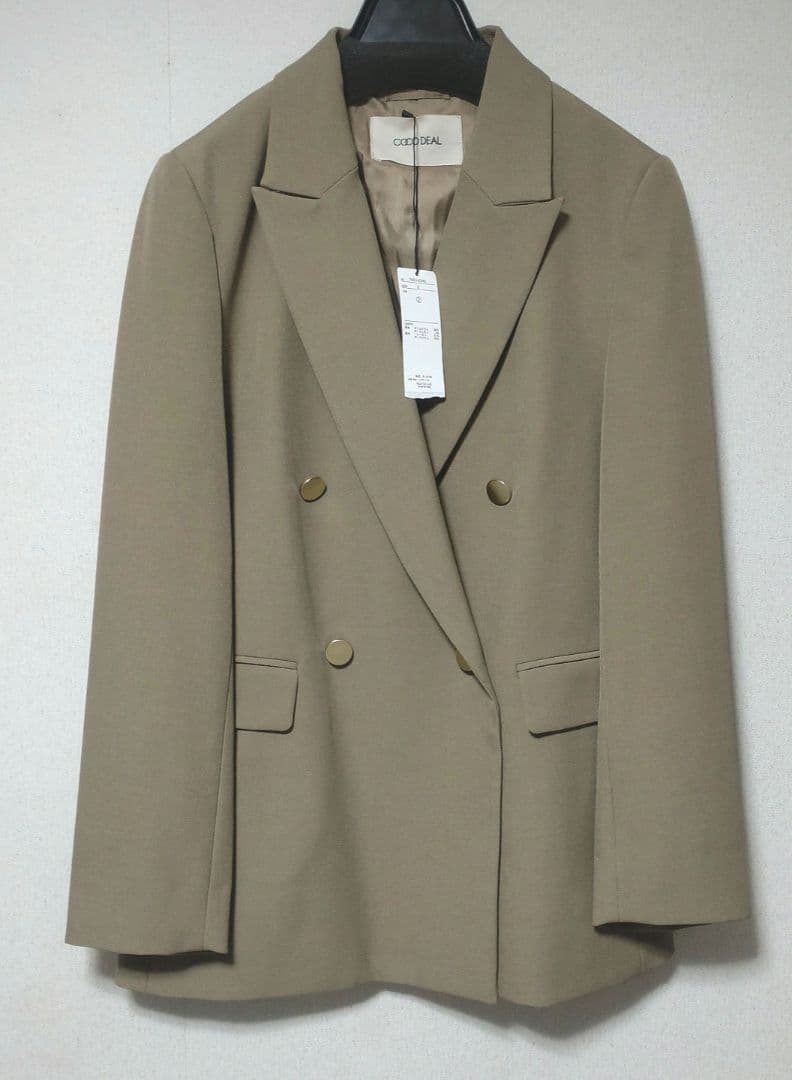 実物写真掲載 完売 ココディール M ダブルブレストジャケット カーキ 25AW