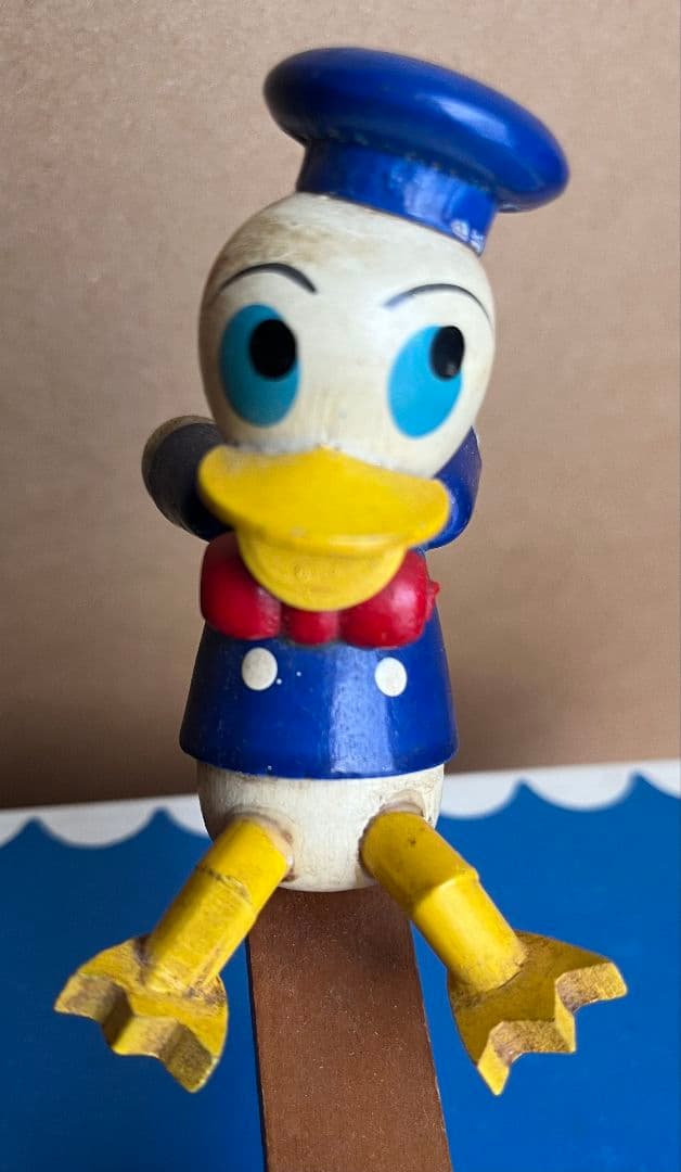 希少正規品！ウォルトディズニー 木製からくりオルゴール 引出し小物入れドナルド