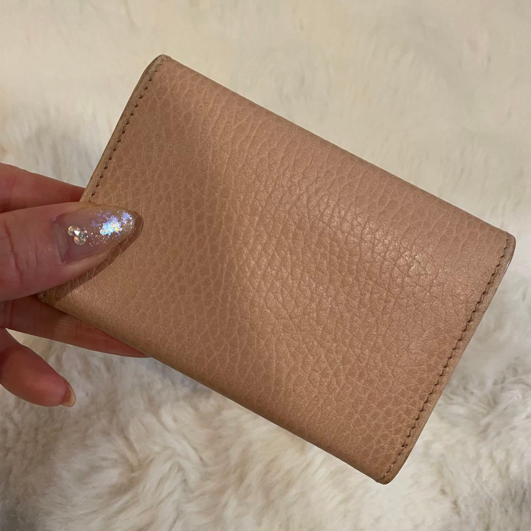 Gucci ピンク レザー 名刺入れ