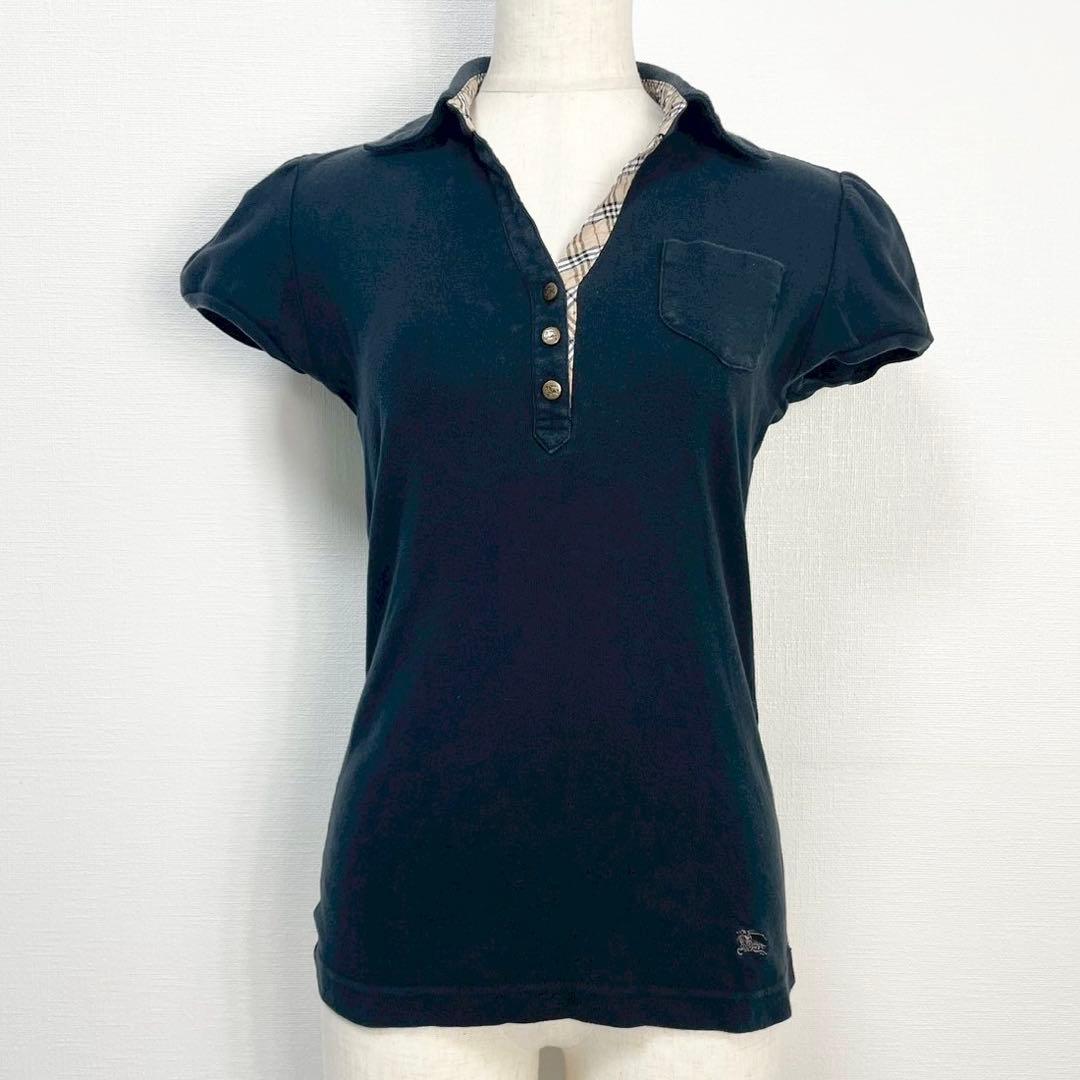 y2k✨️ BURBERRY BLUE LABEL パフスリーブ ポロシャツ