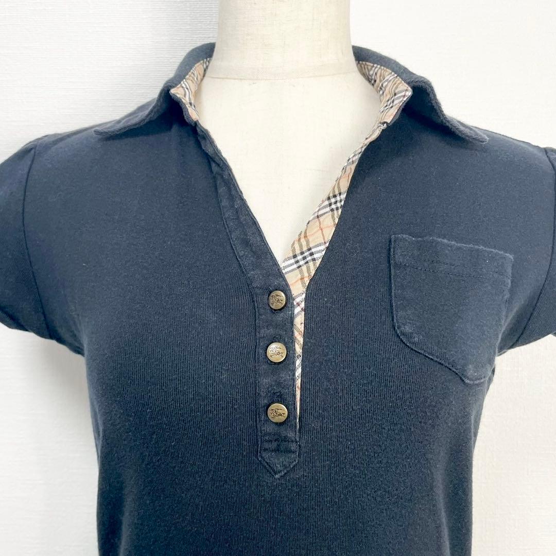 y2k✨️ BURBERRY BLUE LABEL パフスリーブ ポロシャツ
