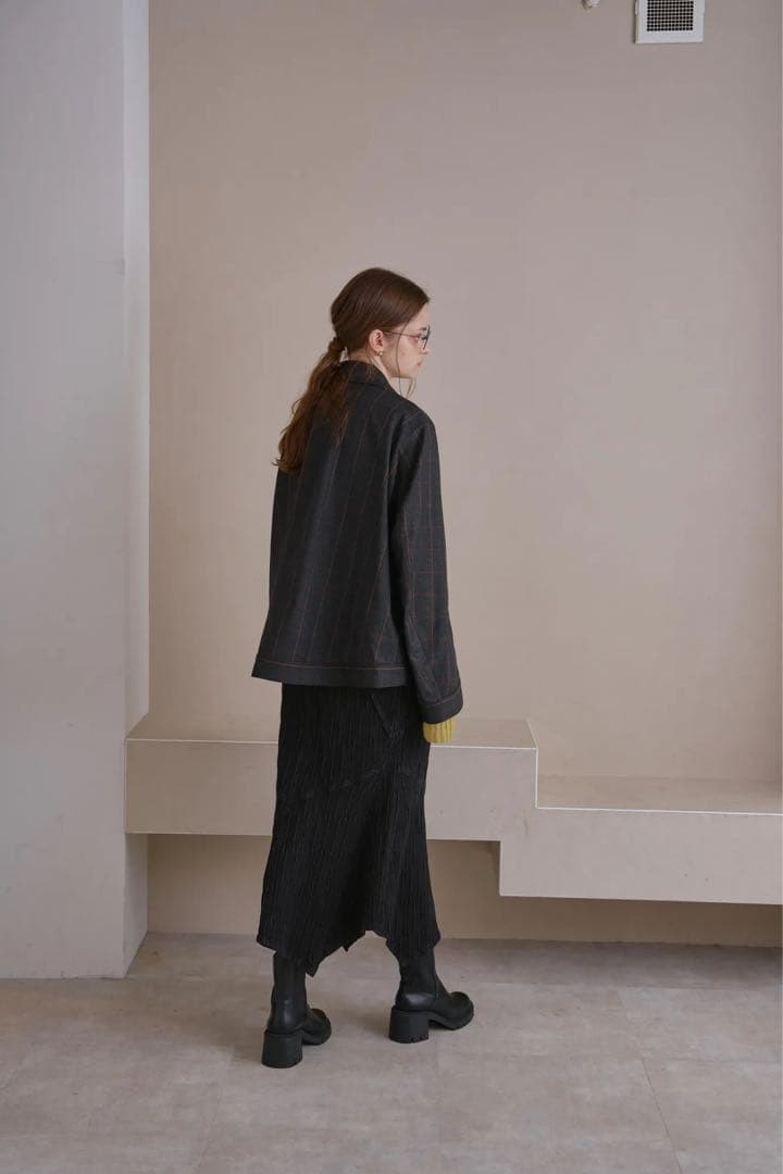 【新品タグ付き】PINUE スリットスリーブジャケット GRAY