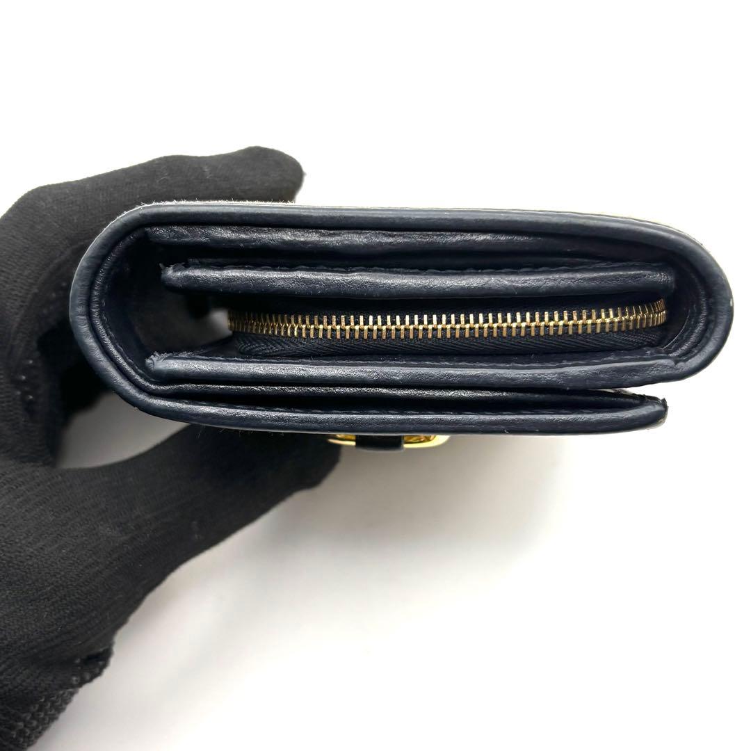 付属品完備 グッチ 二つ折り財布 ホースビット キャンバス ゴールド 金具