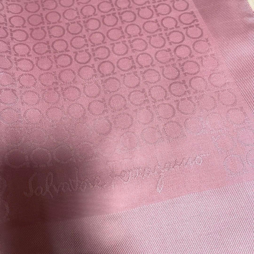 Ferragamo ストール 156×46 ウール シルク ガンチーニ