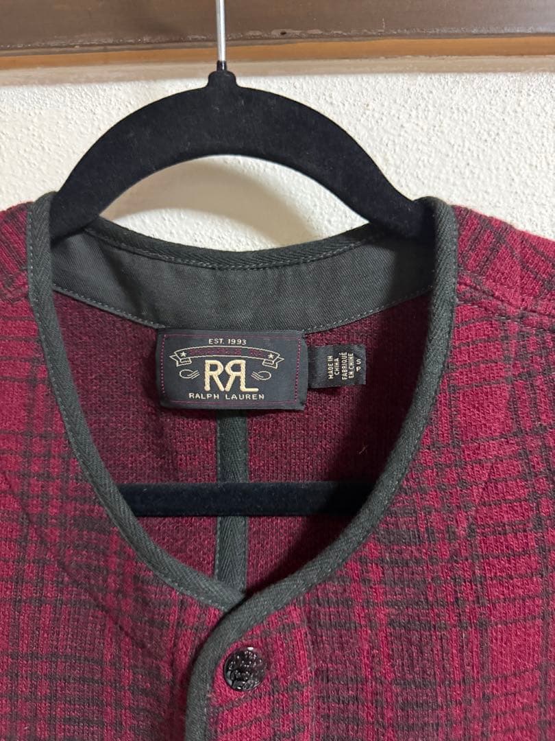RRL 赤黒チェック ベスト