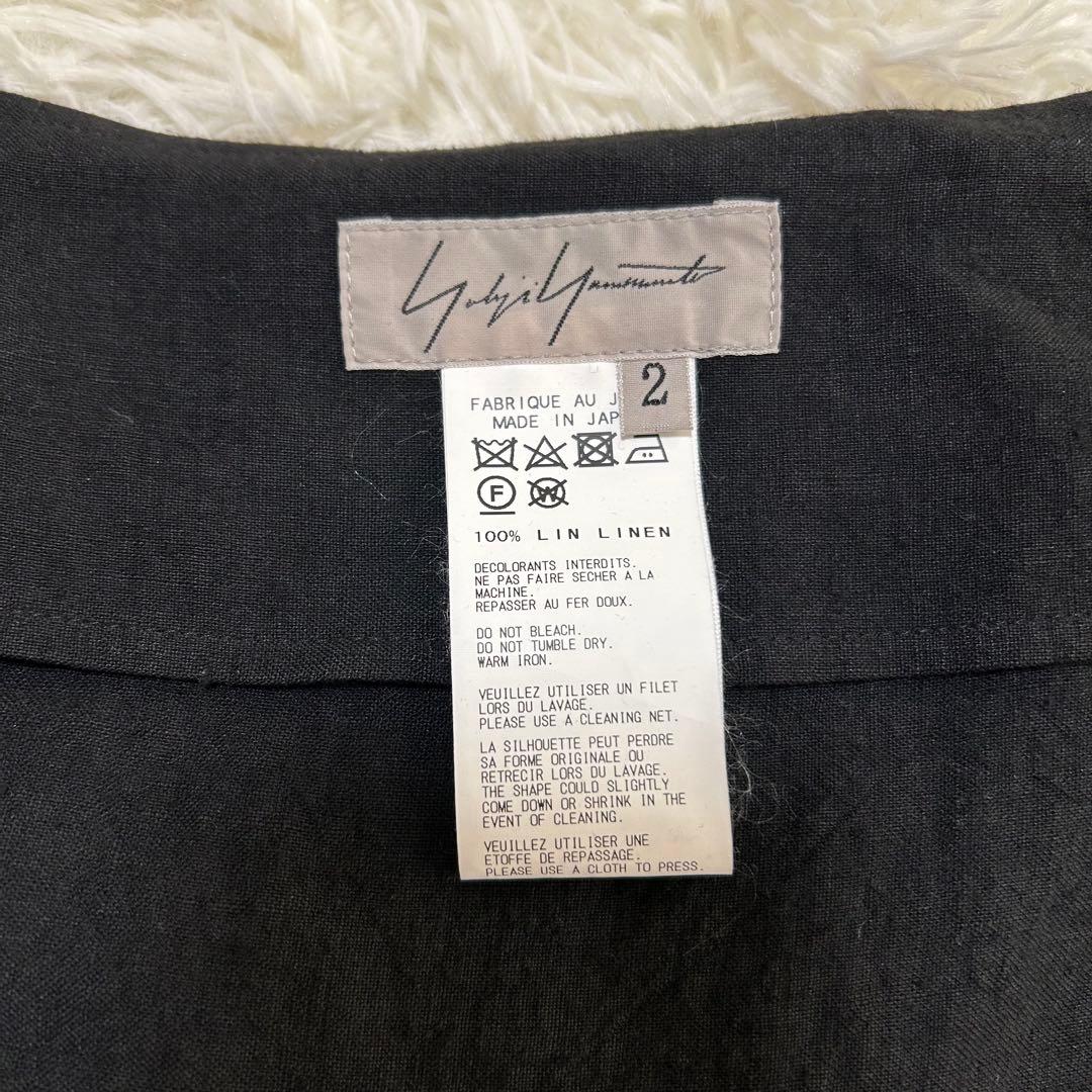 Yohji Yamamoto ヨウジヤマモト リネン 変形ジップ ラップスカート