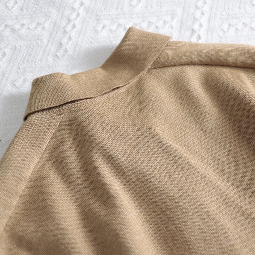 極美品！エルメス　カシミヤ×シルク　ニットブラウス　ポロシャツ