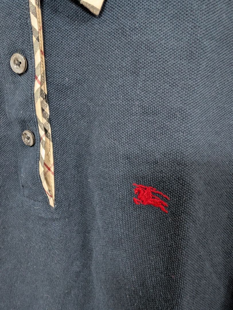 BURBERRY 半袖ポロシャツ L ネイビー