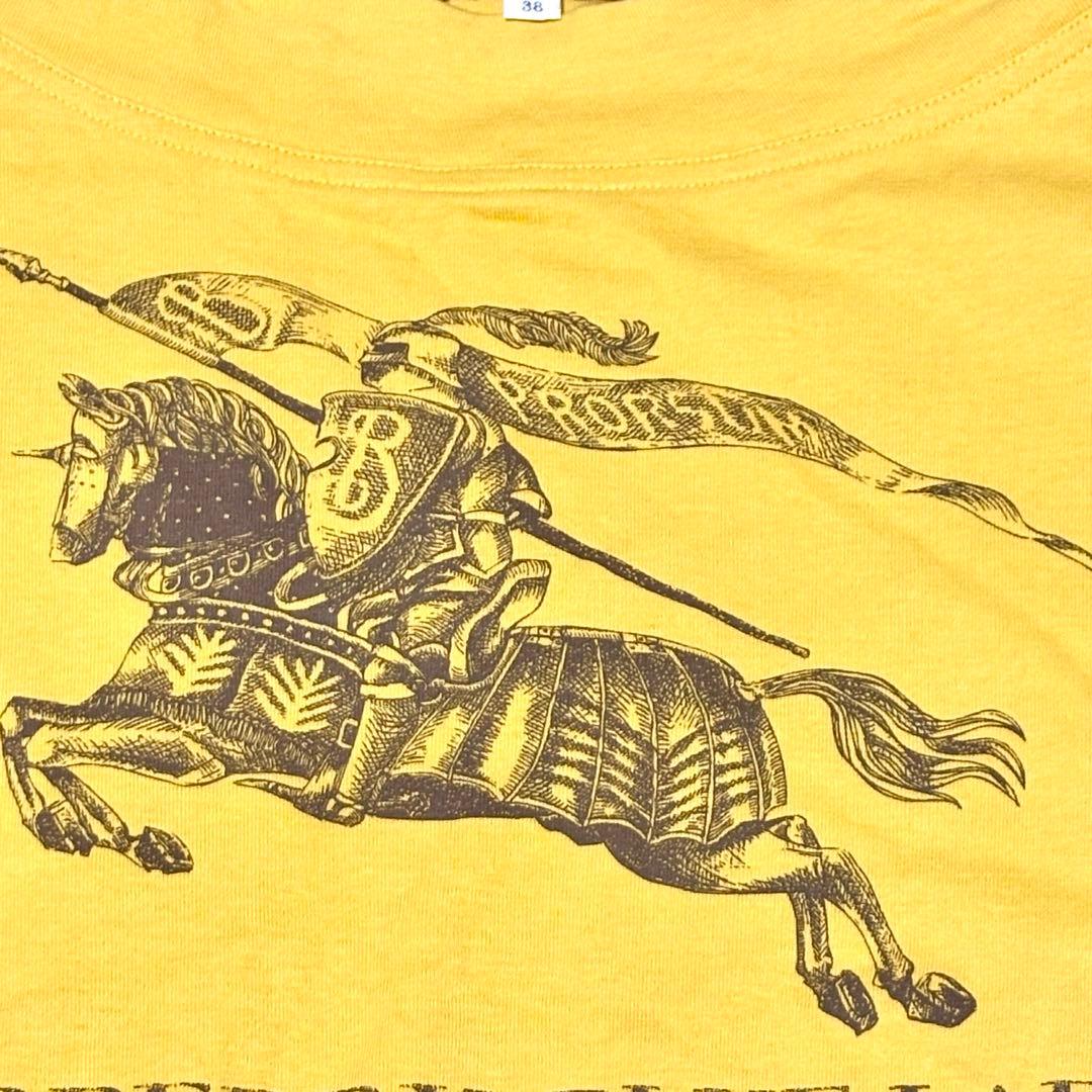 【極美品】バーバリーブルーレーベル　半袖Tシャツ　ホースロゴ　イエロー　綿100