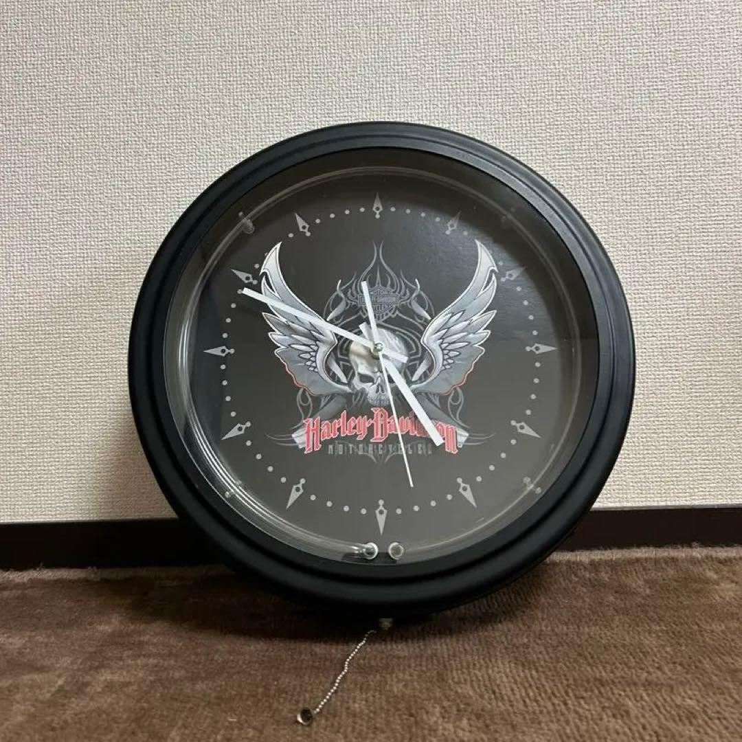 クリオ様　　　HARLEY-DAVIDSON ネオンクロック壁掛け時計 ネオン管