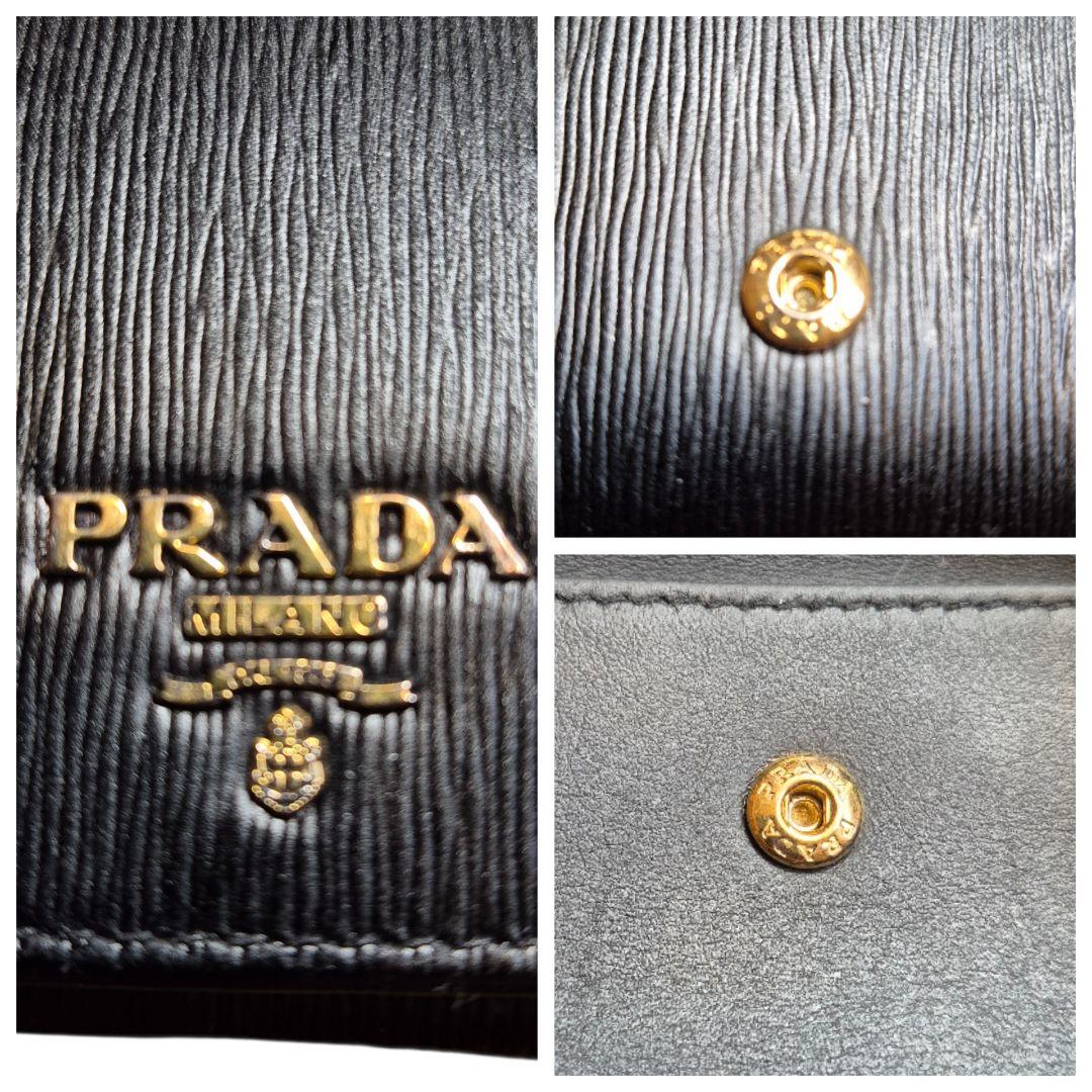 ＰＲＡＤＡ　プラダ　サフィアーノ　ゴールド金具　三つ折り財布
