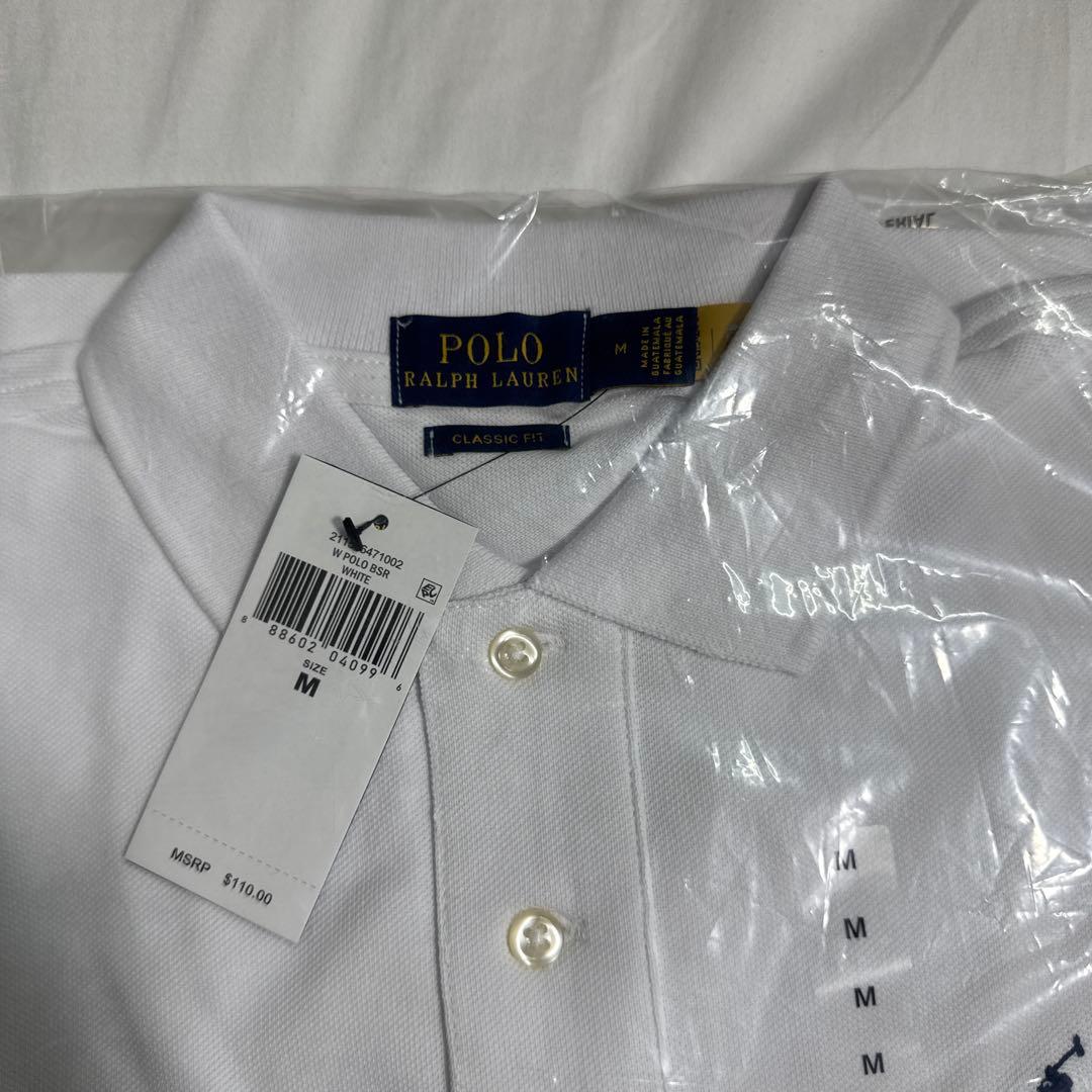 ポロ ラルフローレン 新品 タグ付き ポロシャツ クラシックフィット 白 M