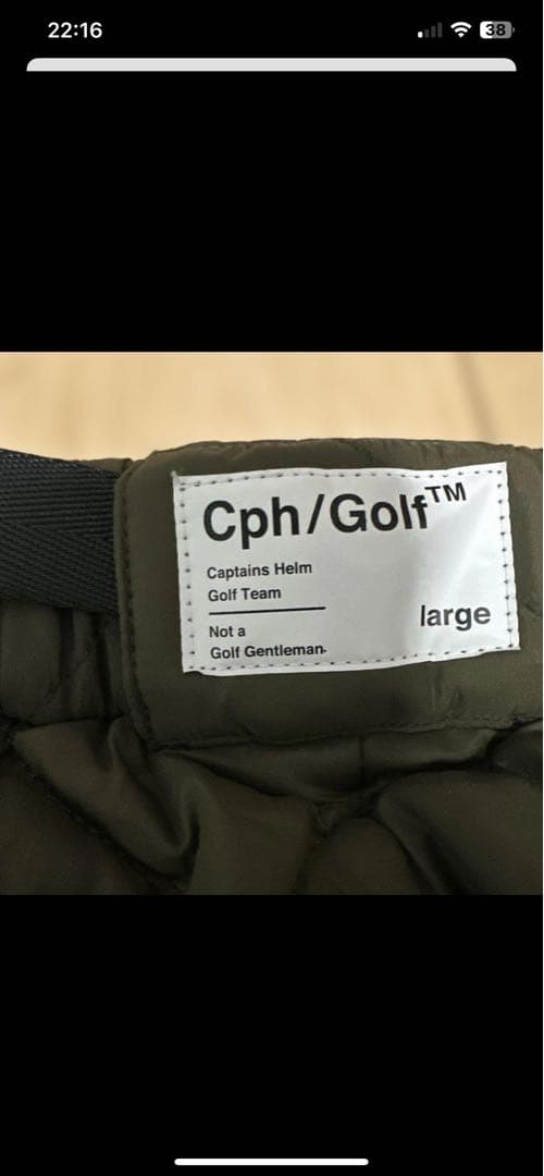 Cph/Golf™ キルティングパンツ large オリーブグリーン