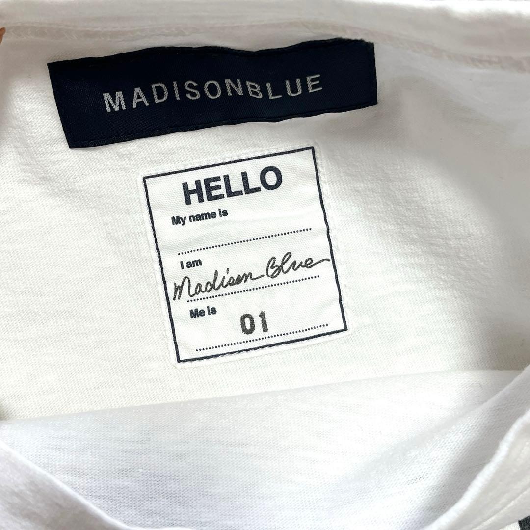 ★マディソンブルー★Hello Tシャツ★ホワイト 01（S）サイズ 阪急購入