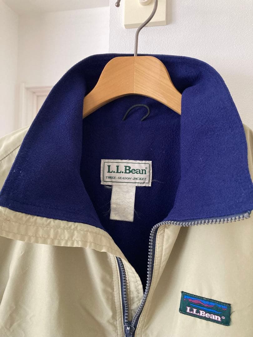 L.L.Bean ナイロンジャケット ベージュ ネイビー