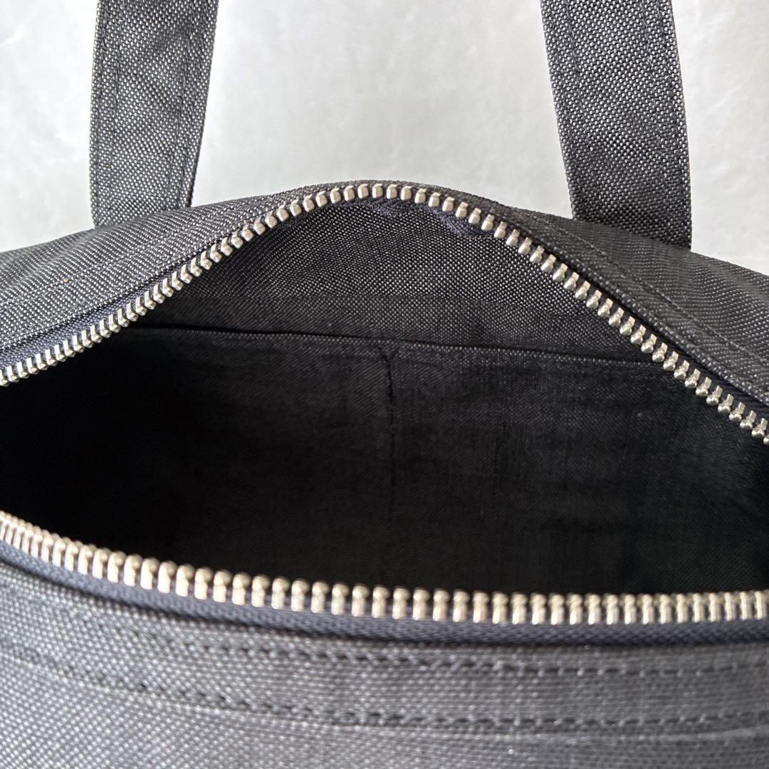 美品 ポーター PORTER スモーキー ミニボストン ドラムバッグ 黒 デニム