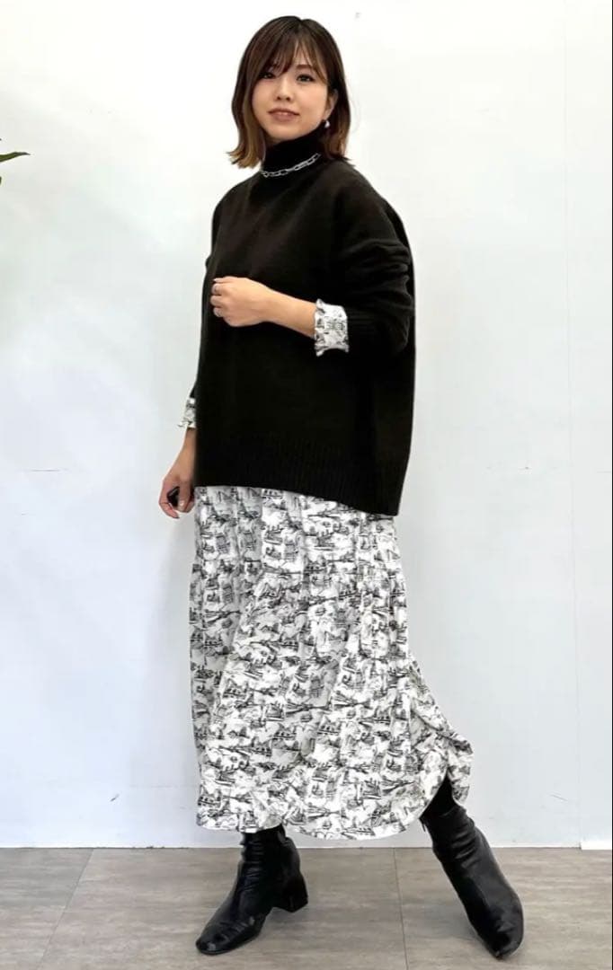 完売　23区　ウールカシミヤブレンドスタンドネックニット　カシミヤ混　サイズ38