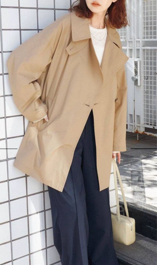 新品　ジャーナルスタンダード　ドライクロスミドルバルカラーコート　ベージュ