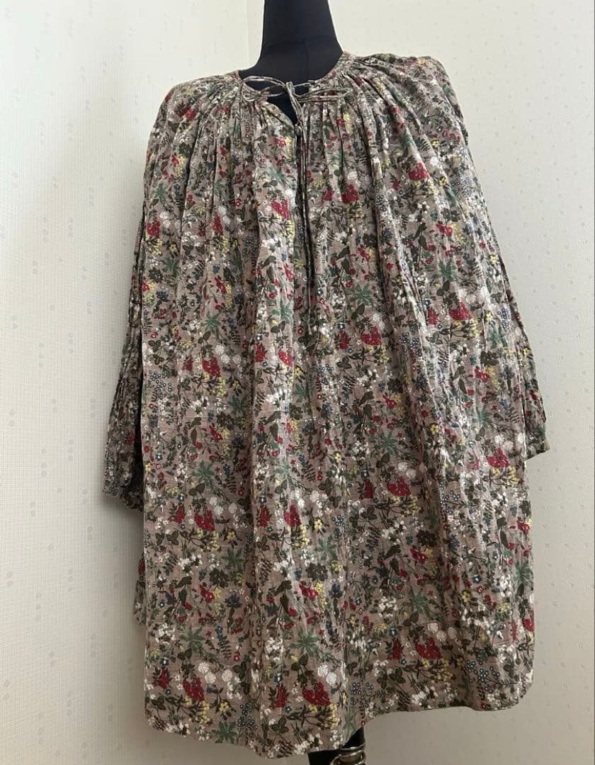 45R 45RPM 花柄コットン膝丈ワンピース　チュニック