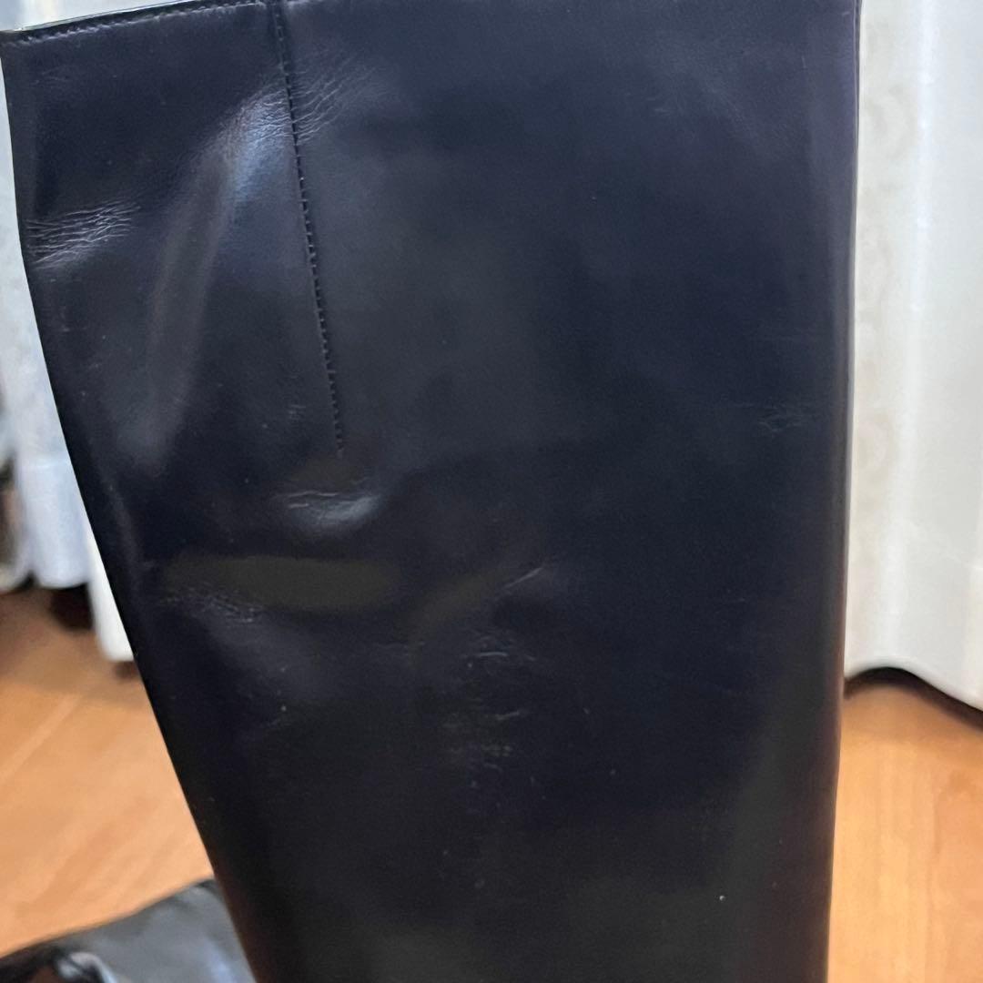 美品✨️DIANA ダイアナ 24cm ブラック　レザー　ロングブーツ 本革