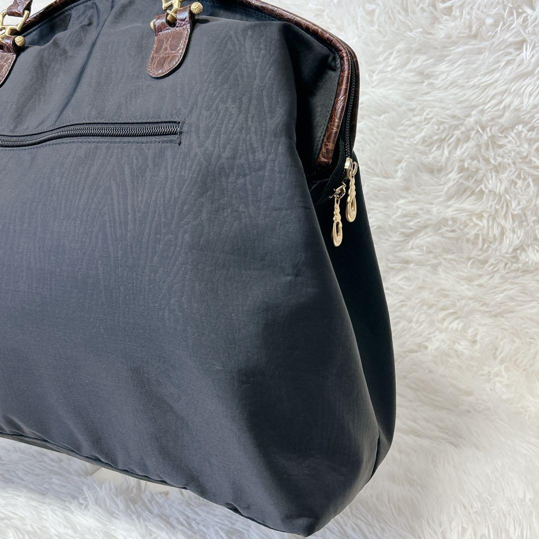 ✨美品✨BALENCIAGA バレンシアガ デカロゴ ナイロン ボストンバッグ