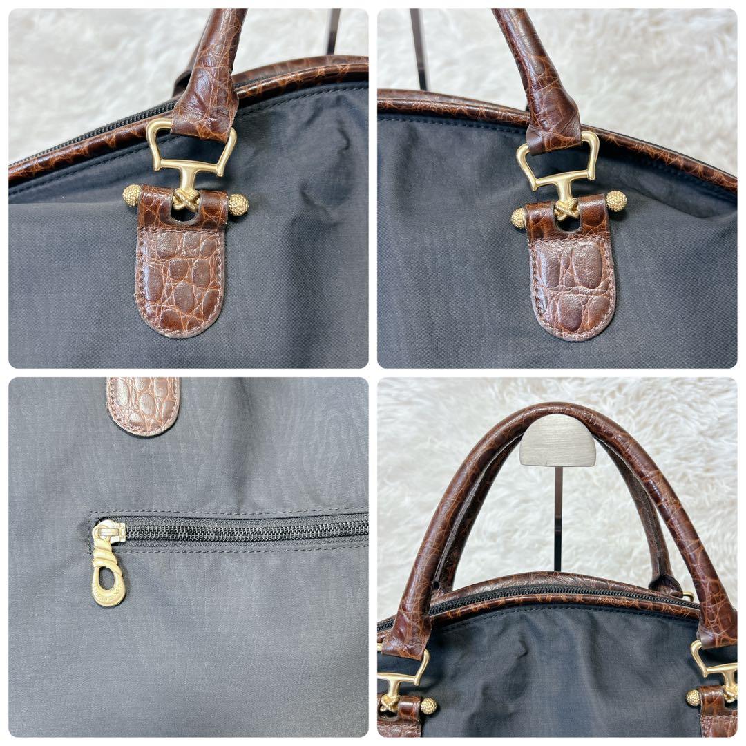 ✨美品✨BALENCIAGA バレンシアガ デカロゴ ナイロン ボストンバッグ