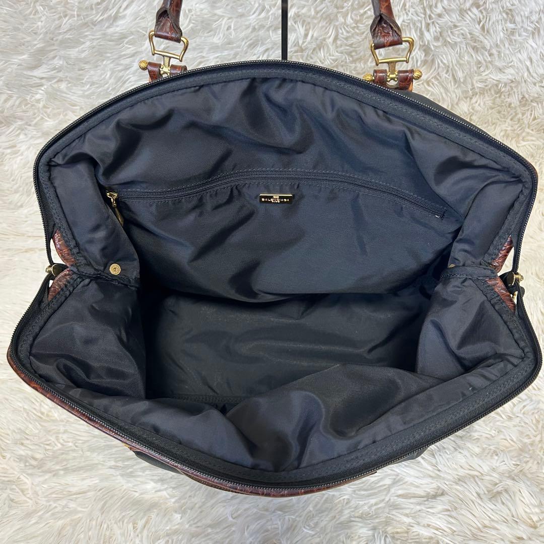 ✨美品✨BALENCIAGA バレンシアガ デカロゴ ナイロン ボストンバッグ