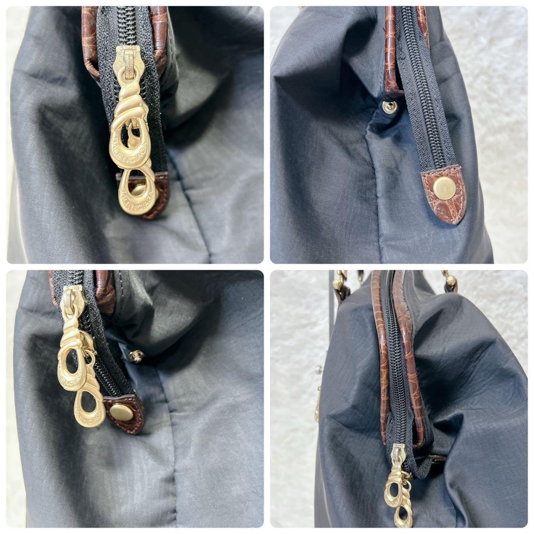 ✨美品✨BALENCIAGA バレンシアガ デカロゴ ナイロン ボストンバッグ