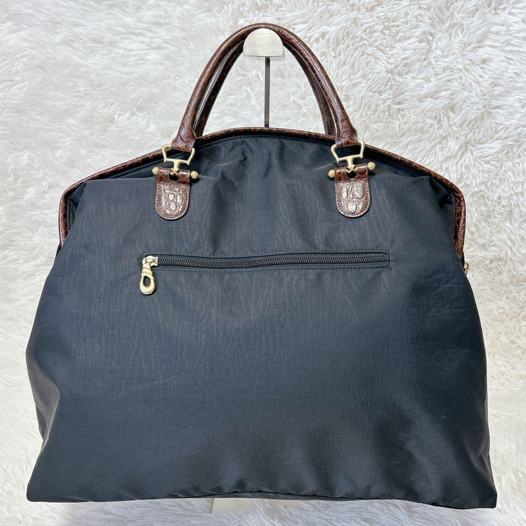 ✨美品✨BALENCIAGA バレンシアガ デカロゴ ナイロン ボストンバッグ