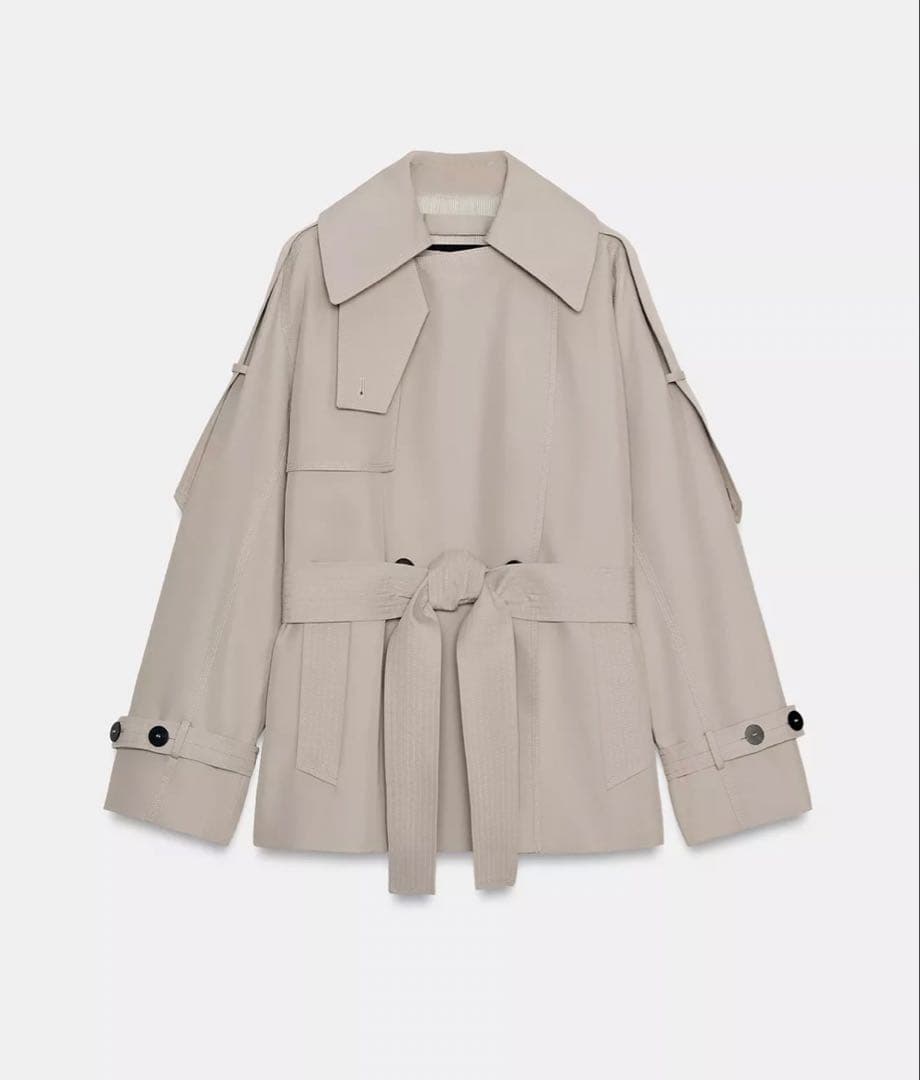 【完売品】ZARA ZWコレクション 撥水加工オーバーサイズトレンチコート M