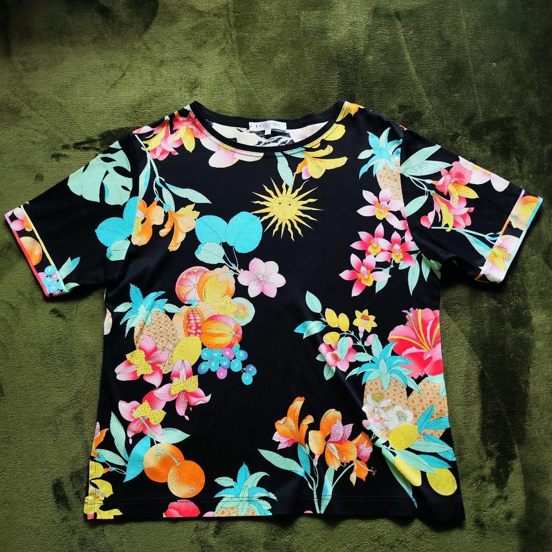【未使用級】LEONARD レオナール フラワープリント 半袖Tシャツ L