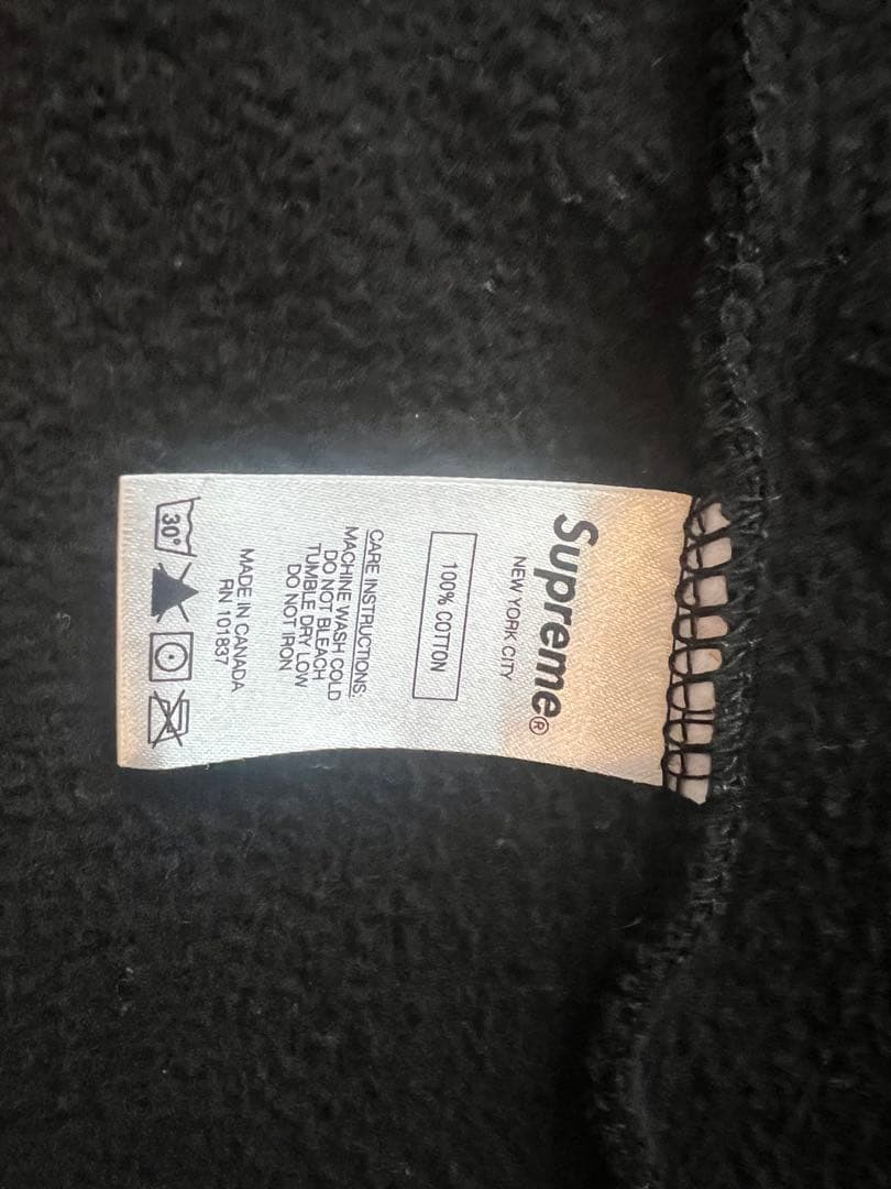 Supreme ブラック ジップアップベスト