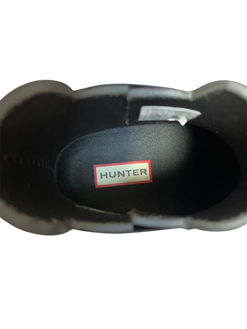 美品【HUNTERハンター】レインショートブーツチェルシーUK4サイドゴア