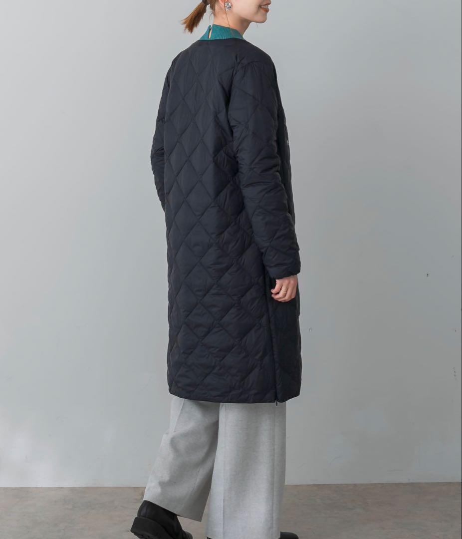 TAION　CITY CREW NECK DOWN COAT ネイビー