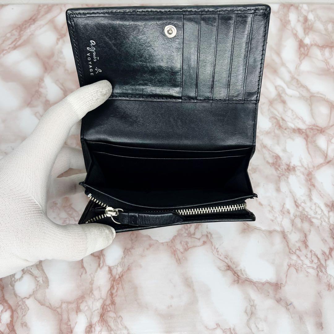 25【極美品】agnès b. アニエス・ベー　 二つ折り財布　折り財布