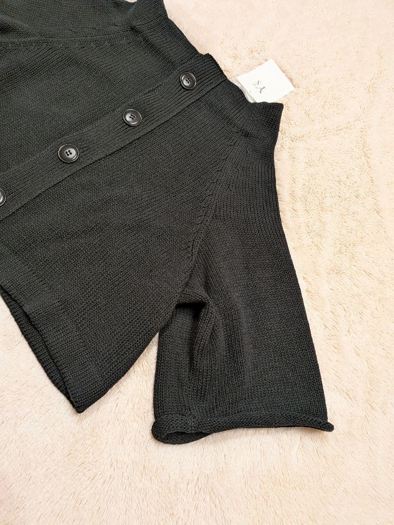 ☆新品☆Y's　ワイズ　ブラック　七分袖　カーディガン サイズ2（Mサイズ相当）