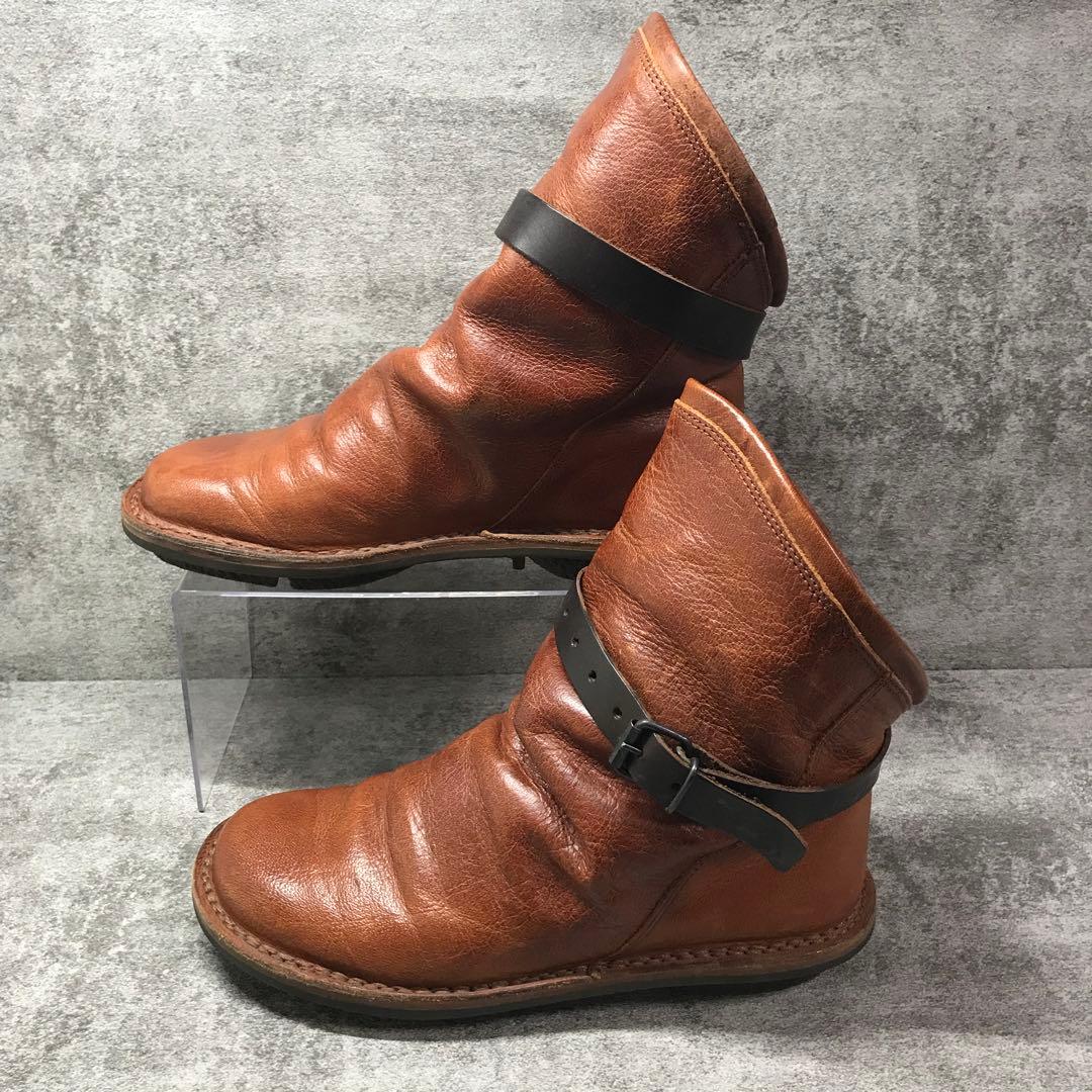 【定番人気】トリッペン bomb ボム 牛革 レザーショートブーツ 茶 38