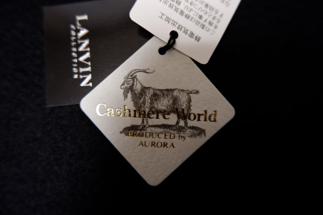 新品未使用紙タグ付 LANVIN ランバン カシミヤ100% 大判ストール